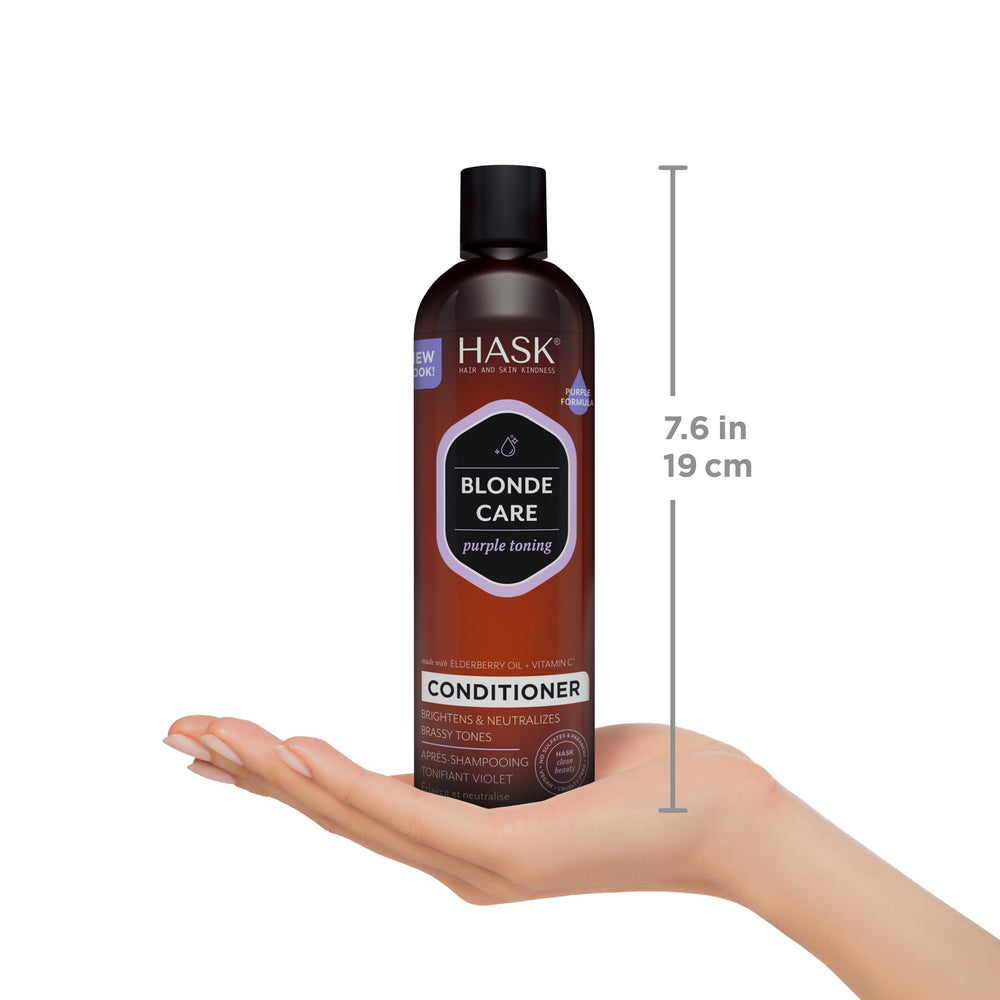 Après-shampooing HASK Blonde Care, texture crèmeuse nourrissante pour longueurs.