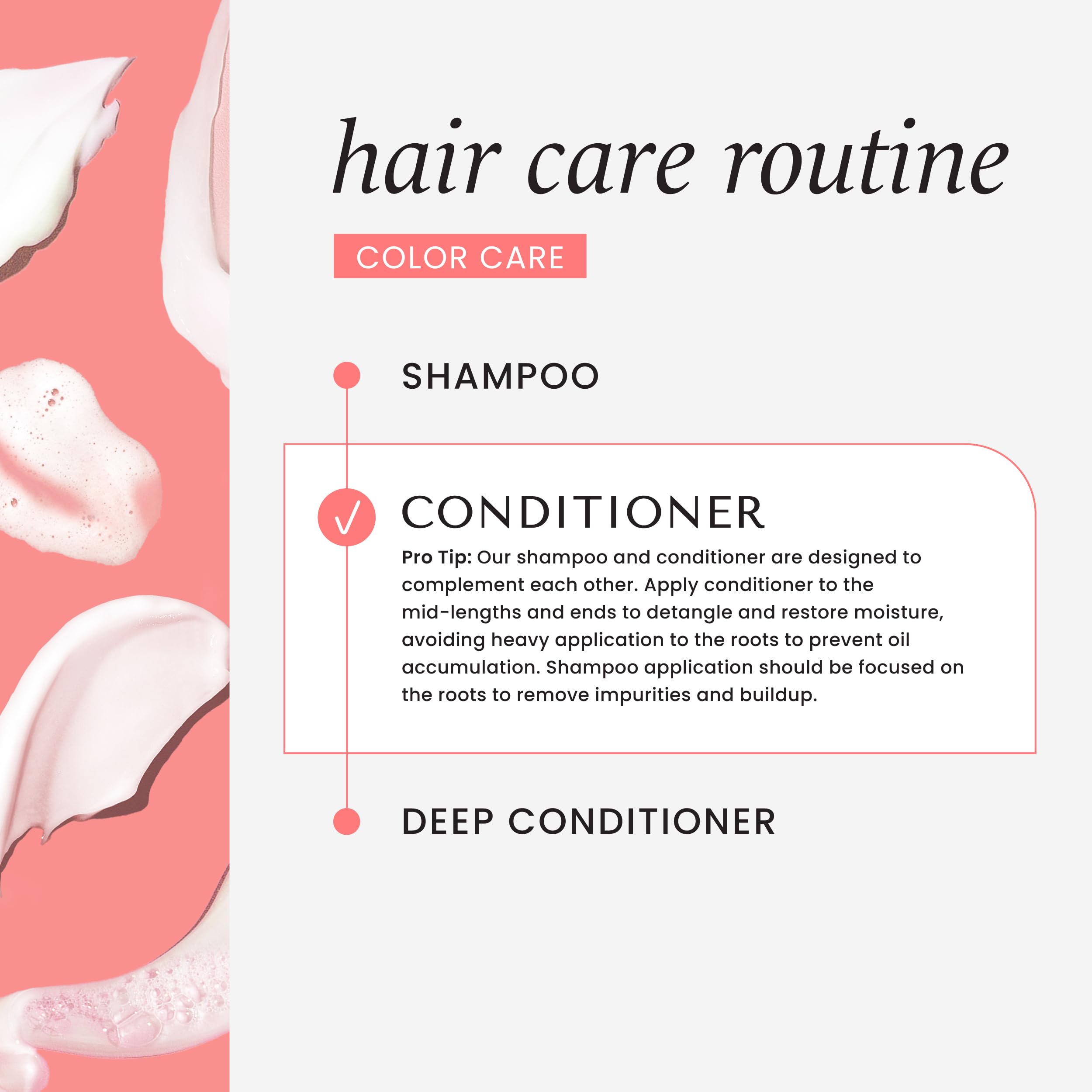 Étiquette Color Care de HASK indiquant sans sulfates et sans parabènes.