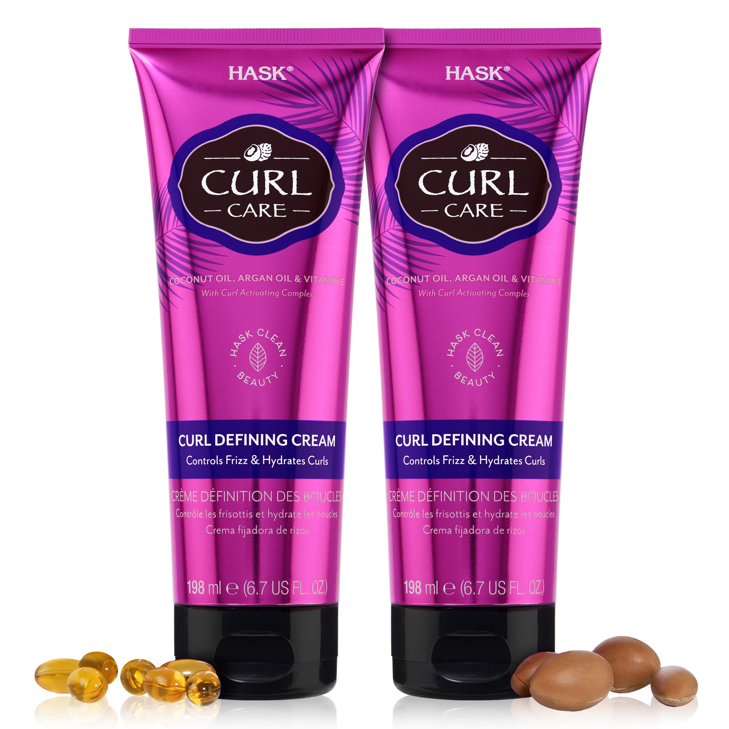HASK Crème cheveux boucles définition légère pour des boucles souples et définies.