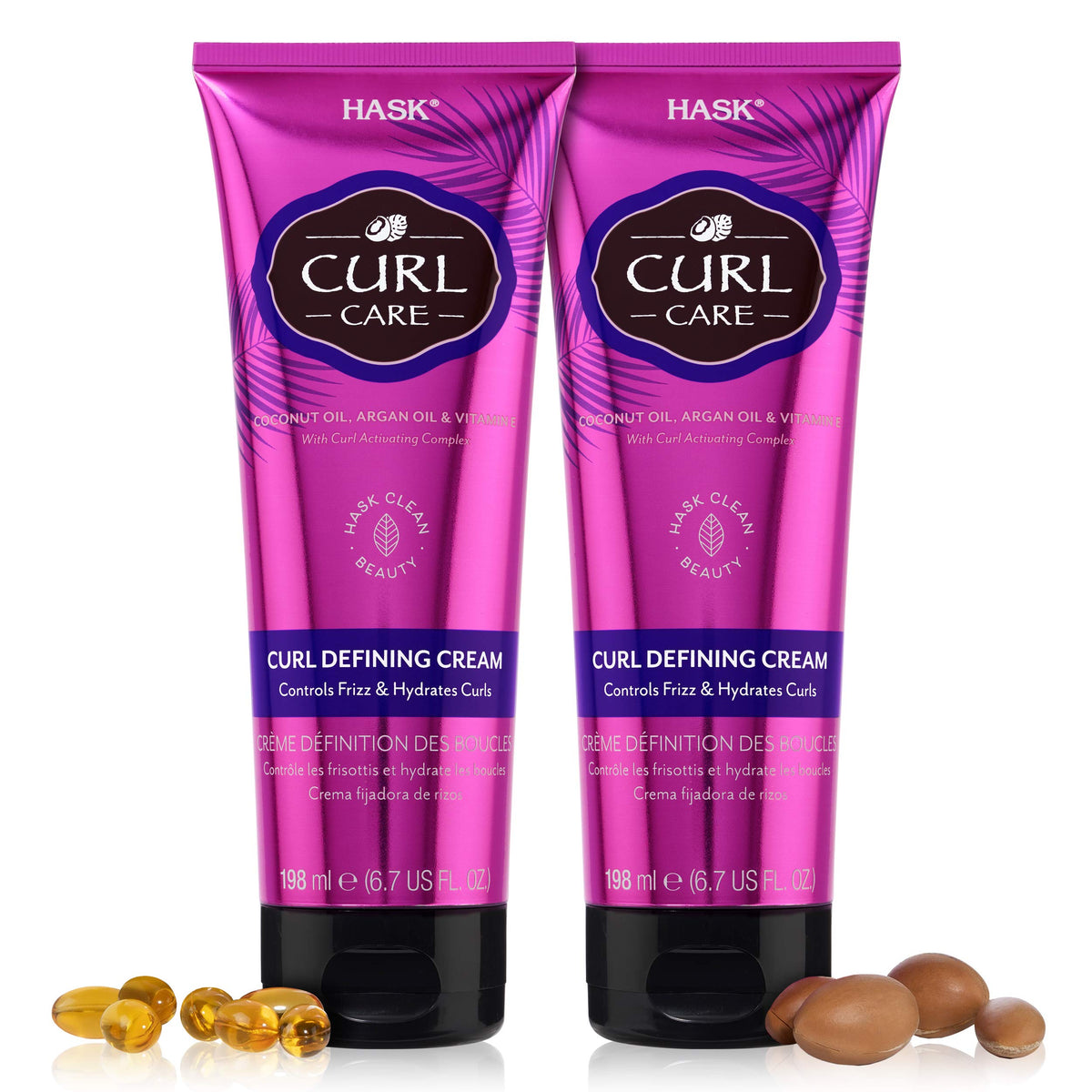 HASK Crème cheveux boucles définition légère pour des boucles souples et définies.