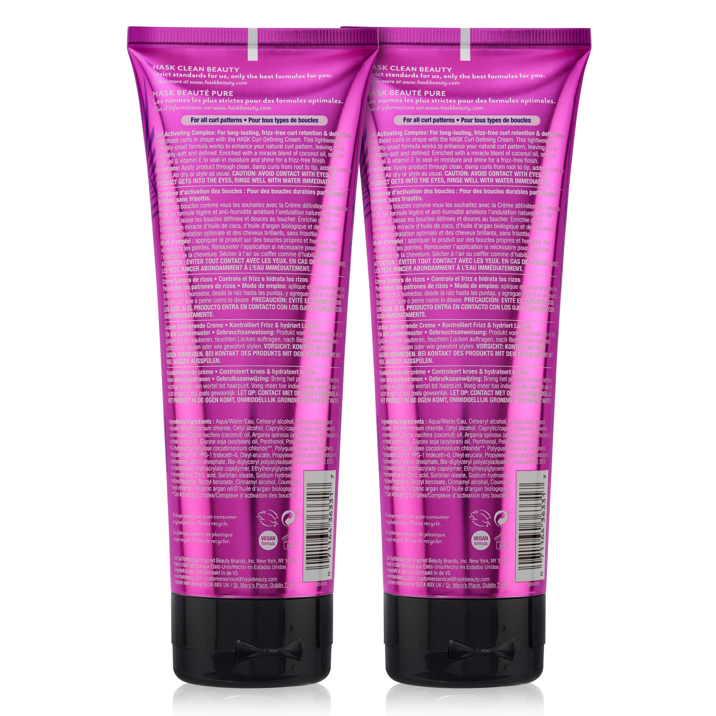 HASK Huile coco-argan, mélange nourrissant qui scelle l’hydratation et la brillance.