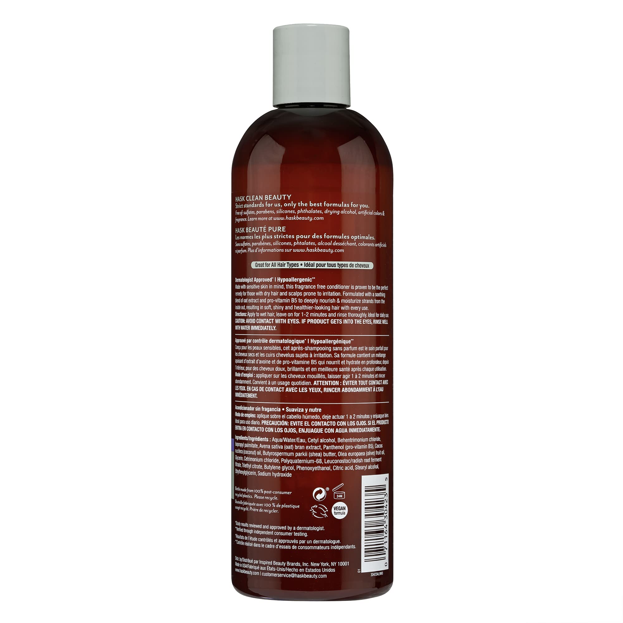 Emballage pratique et élégant du set Soin Sensitive HASK.
