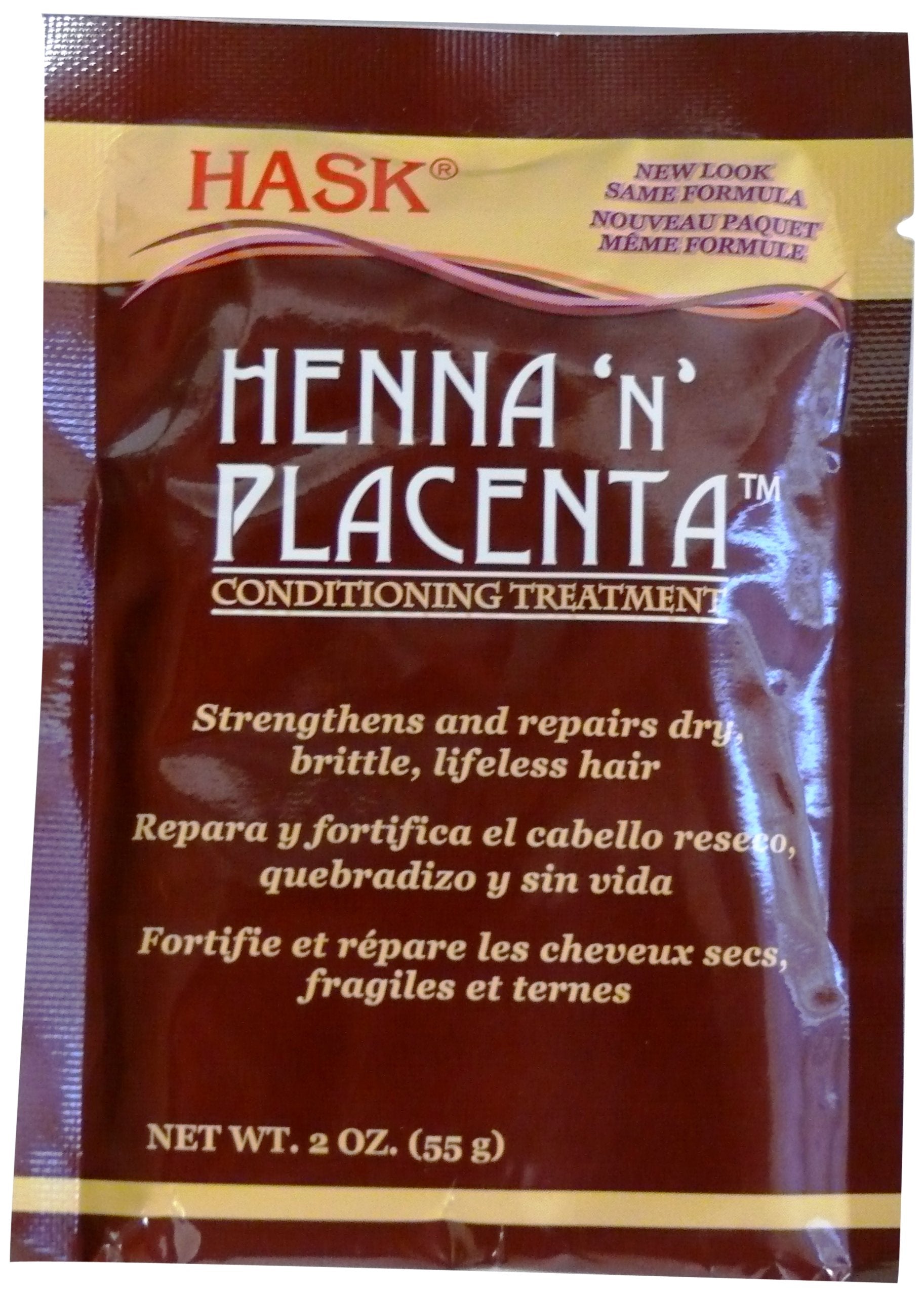 HASK Henna Placenta flacon 59 ml, soin nourrissant pour cheveux