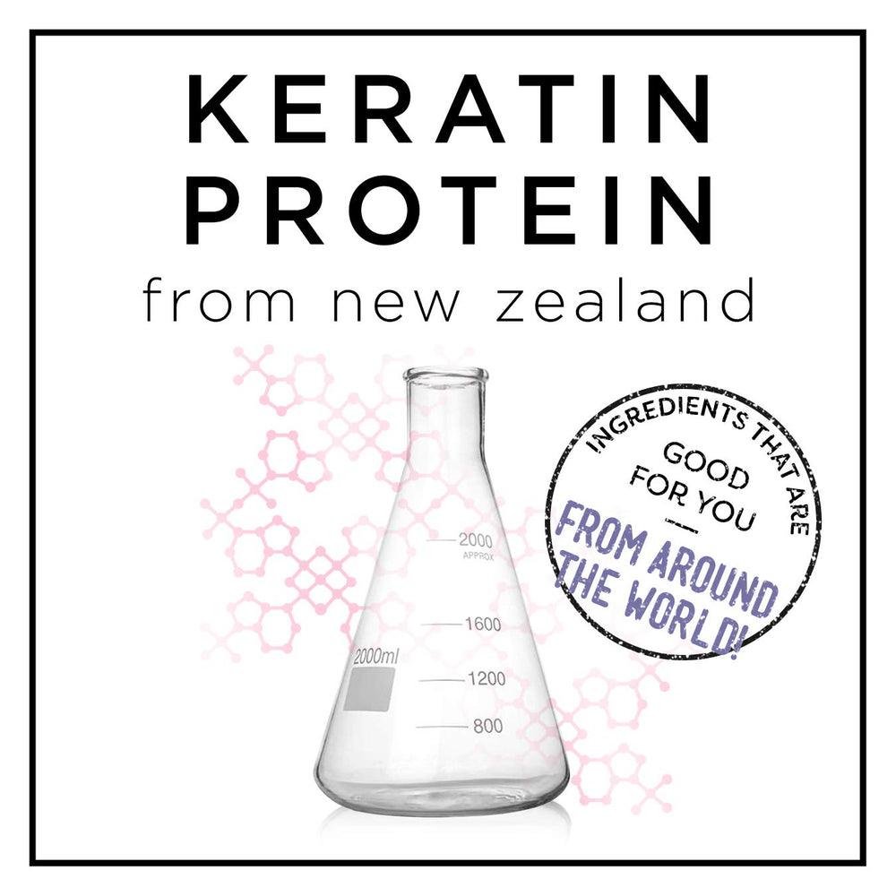 Cheveux après application, finition lisse et éclat grâce à HASK Keratin Protein.