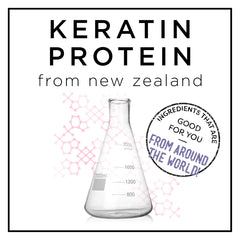 Cheveux après application, finition lisse et éclat grâce à HASK Keratin Protein.