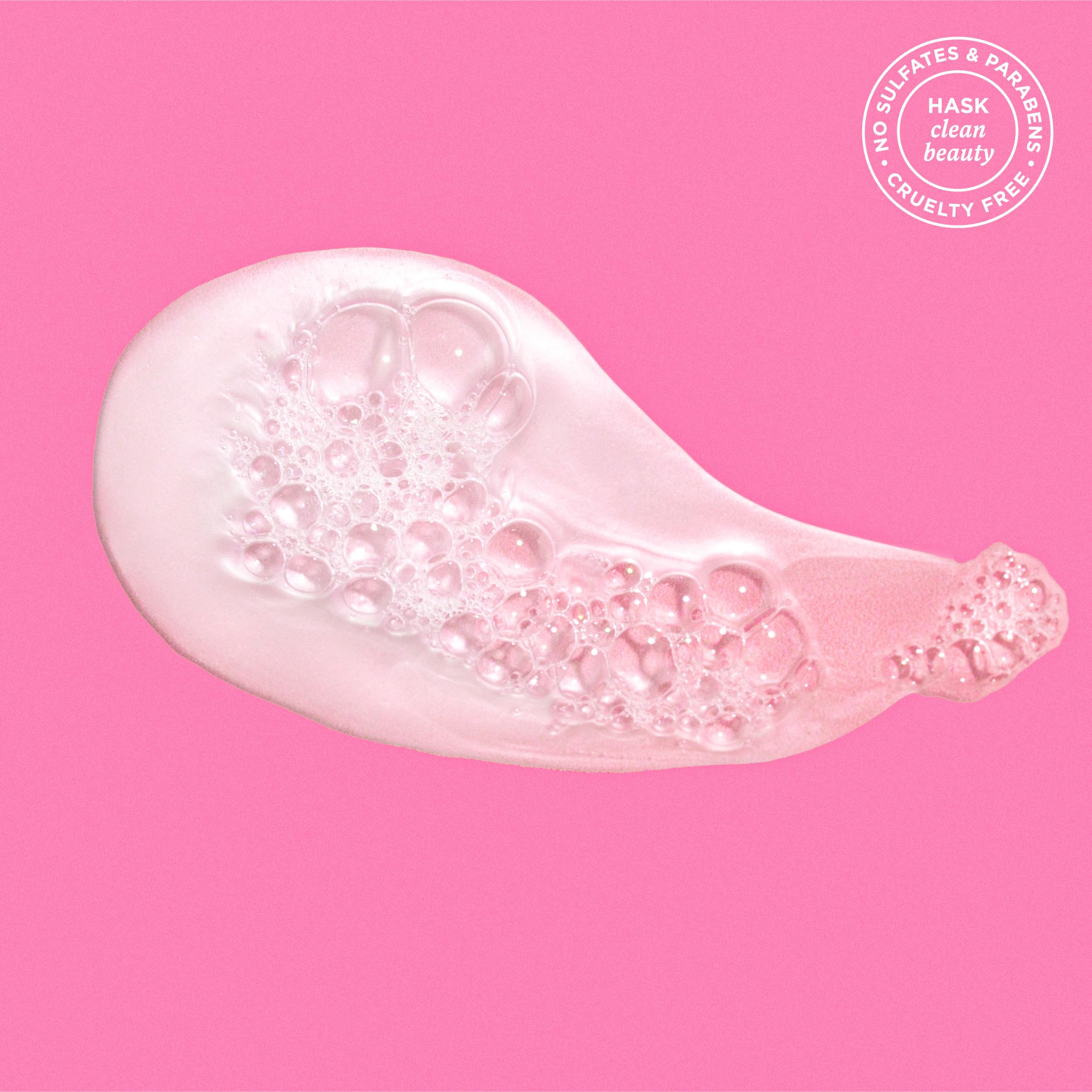Texture-cremeuse de la Keratine Lissante HASK sur cheveux propres.