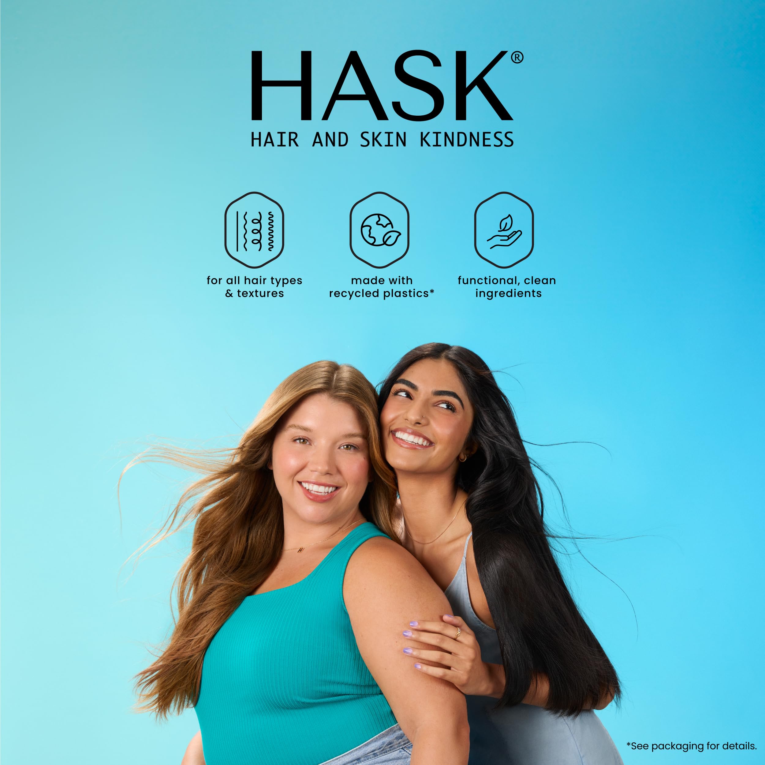 Packaging élégant et sans sulfates, soin capillaire HASK Macadamia
