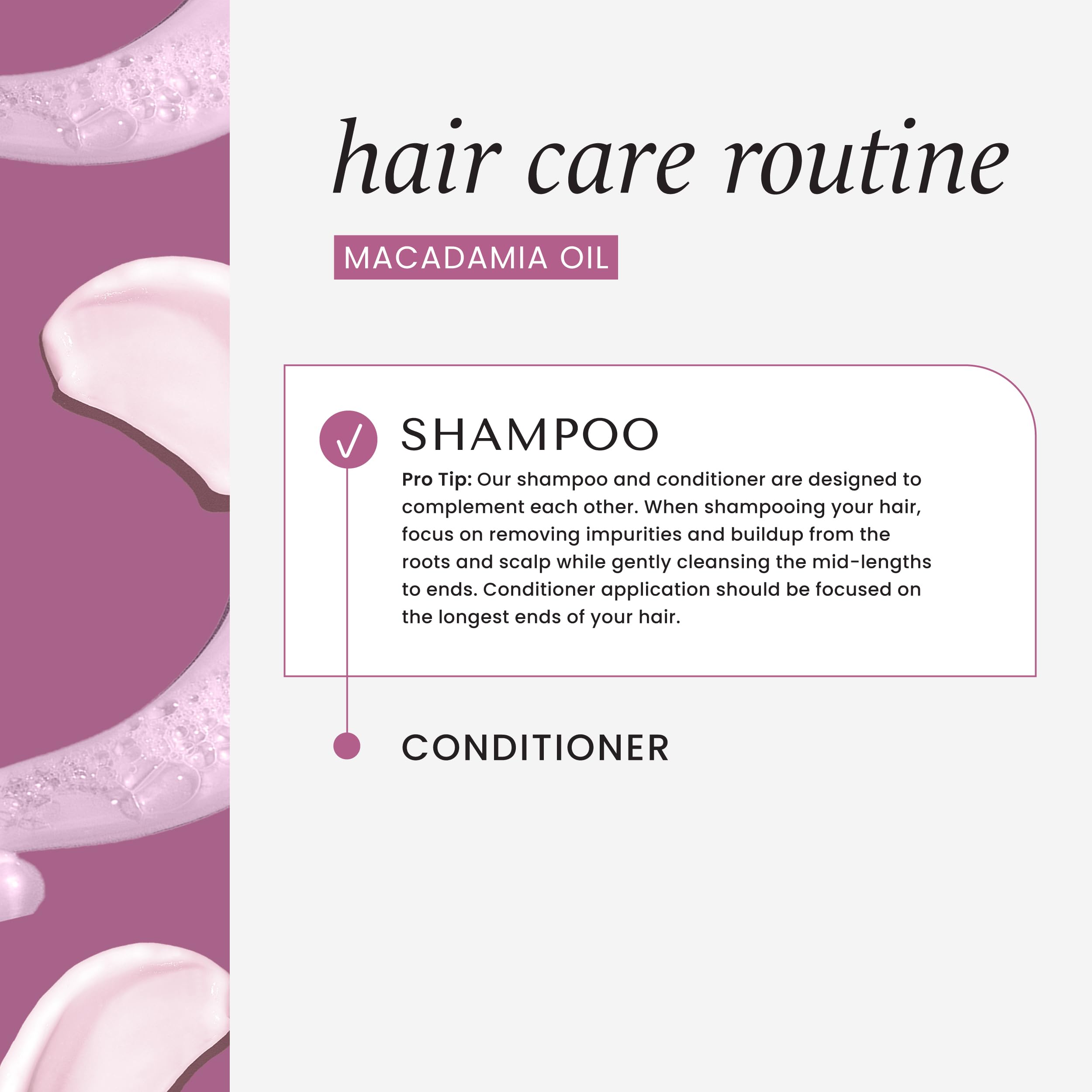 Plan rapproché sur cheveux après lavage, texture lisse et soyeuse