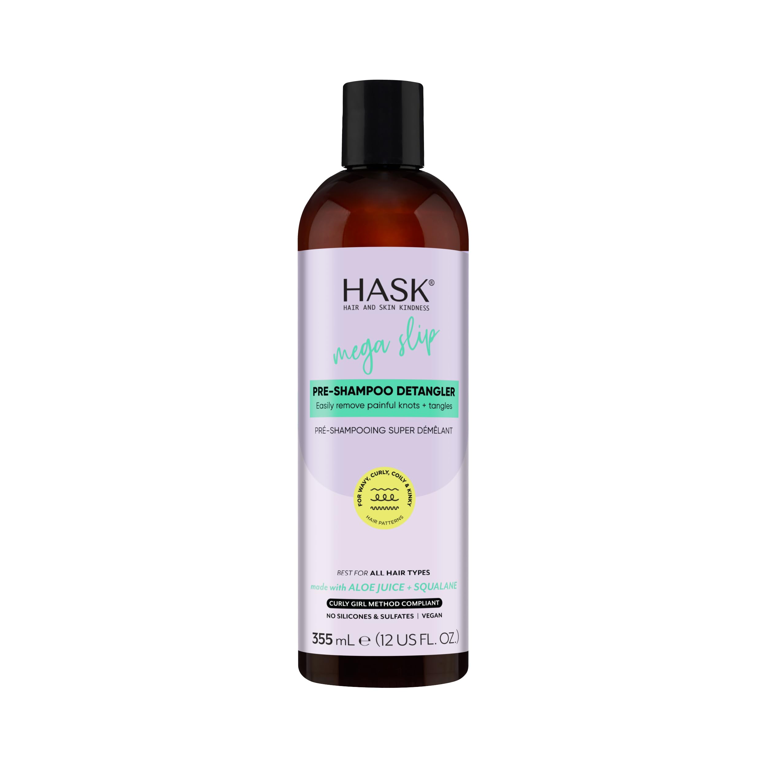 HASK Mega Slip – Bouteille du pré-shampoing avec démêlage facilité et douceur.