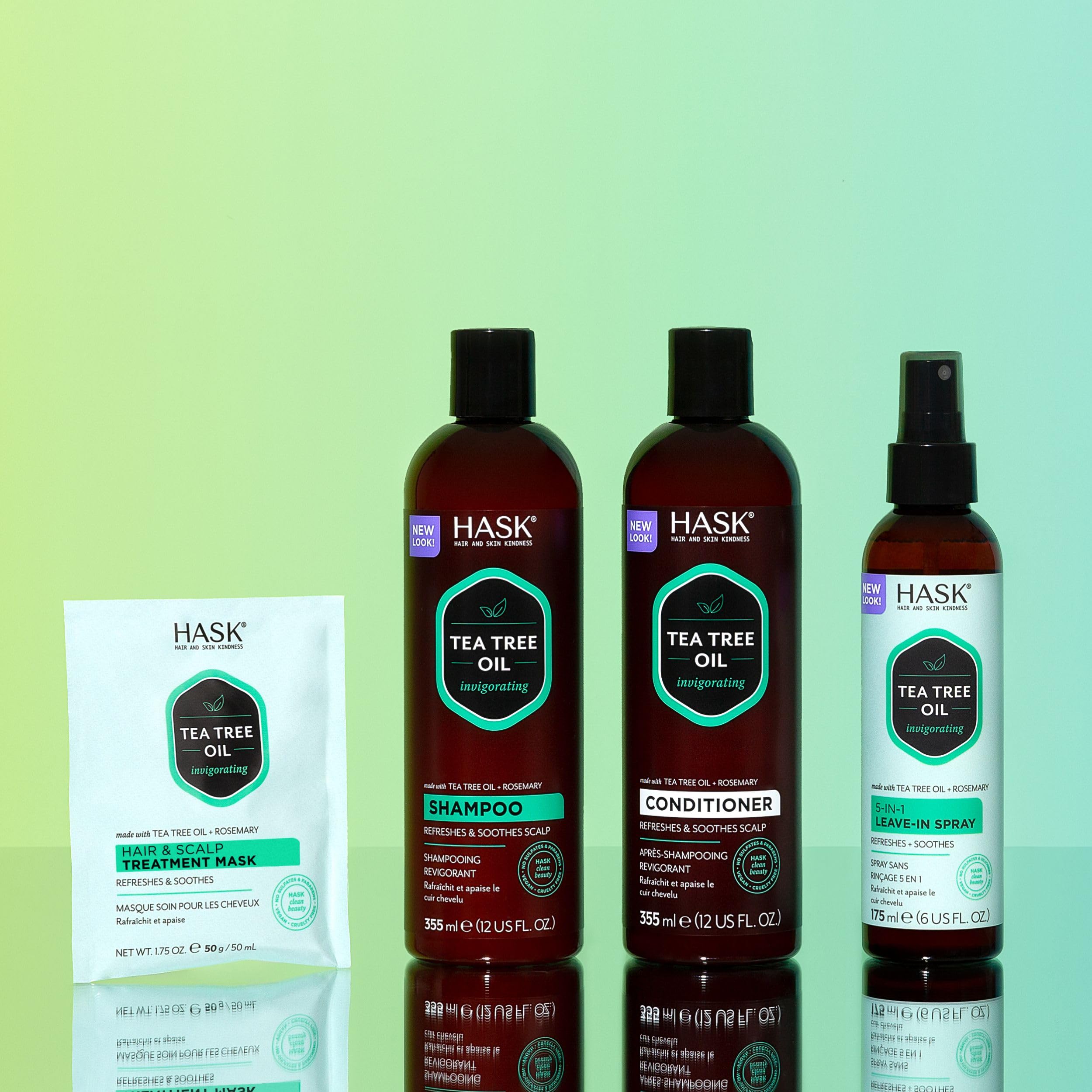 Parfum Tea Tree frais, ajoutant une sensation revitalisante.