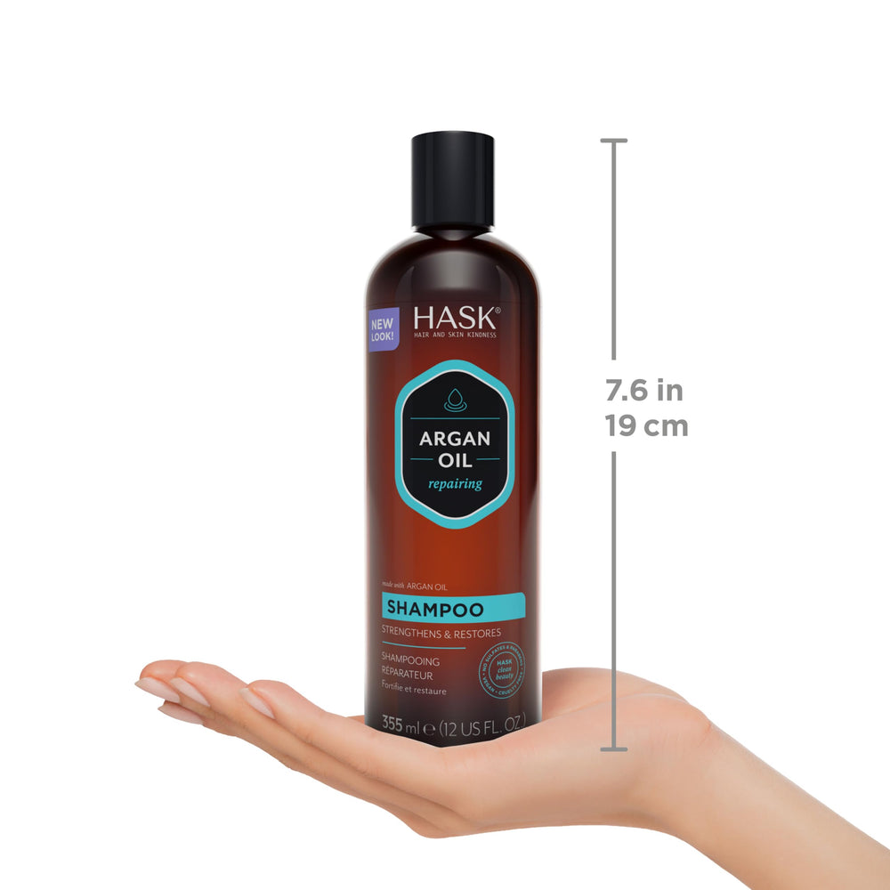 Texture conditionneur crème HASK, démêle facilement et laisse les cheveux soyeux