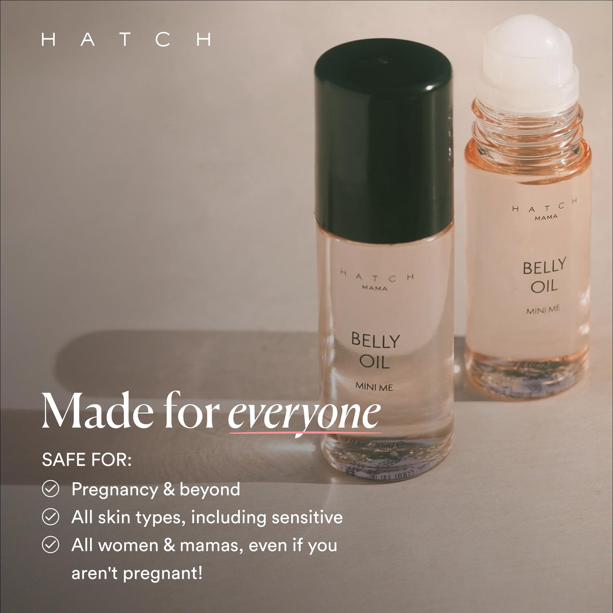 HATCH Belly Oil – pratique pour ventre, seins et hanches.