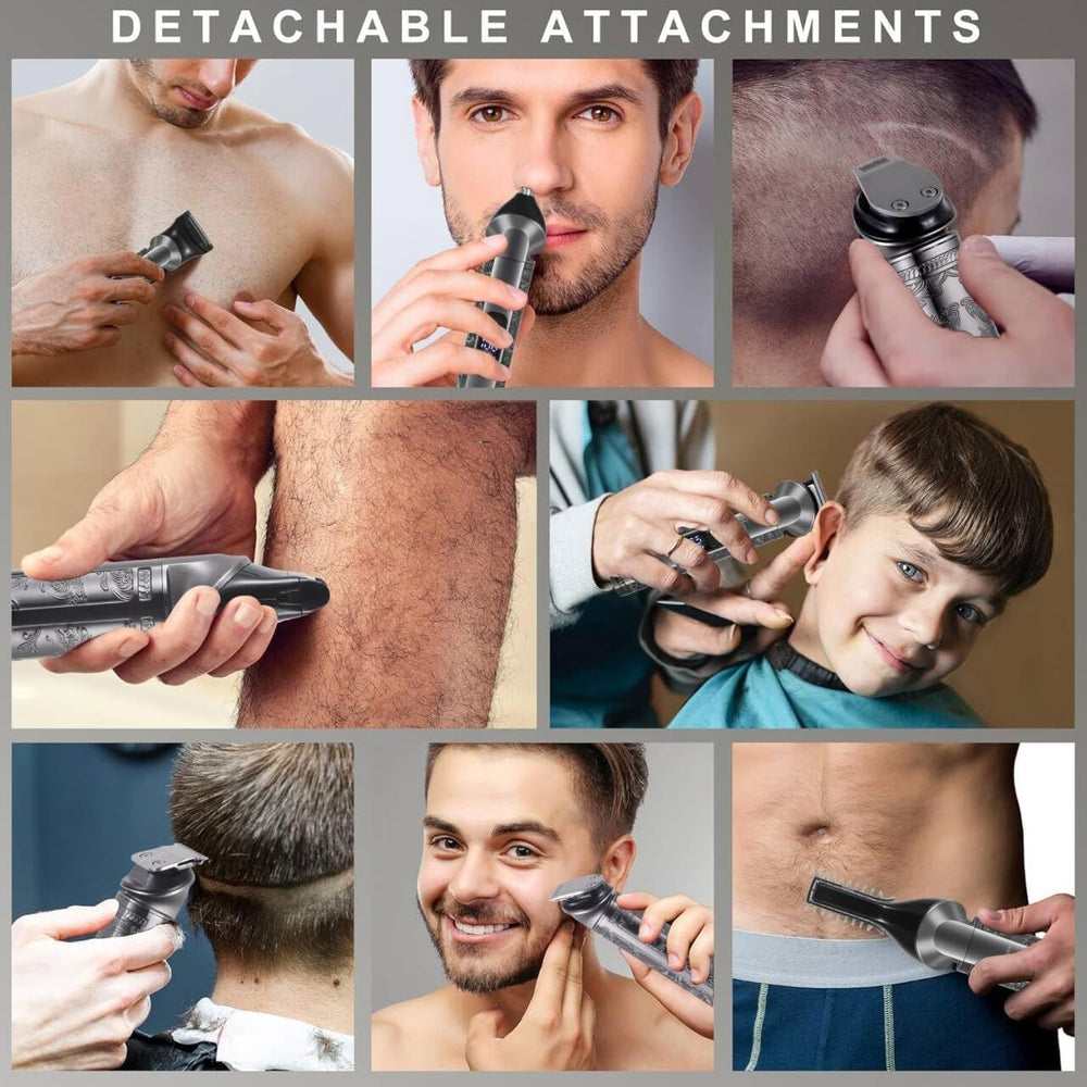 Accessoires grooming polyvalents pour barbe, cheveux et corps.