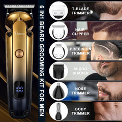 Hatteker Tondeuse cheveux avec 5 peignes-guide pour diverses longueurs.