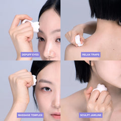 Utilisation avec sérum: HAUA anneau Gua Sha offre un glissage fluide.
