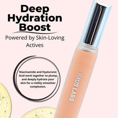 Concealer HAUS LABS avec Arnica fermenté pour calmer les irritations visibles.