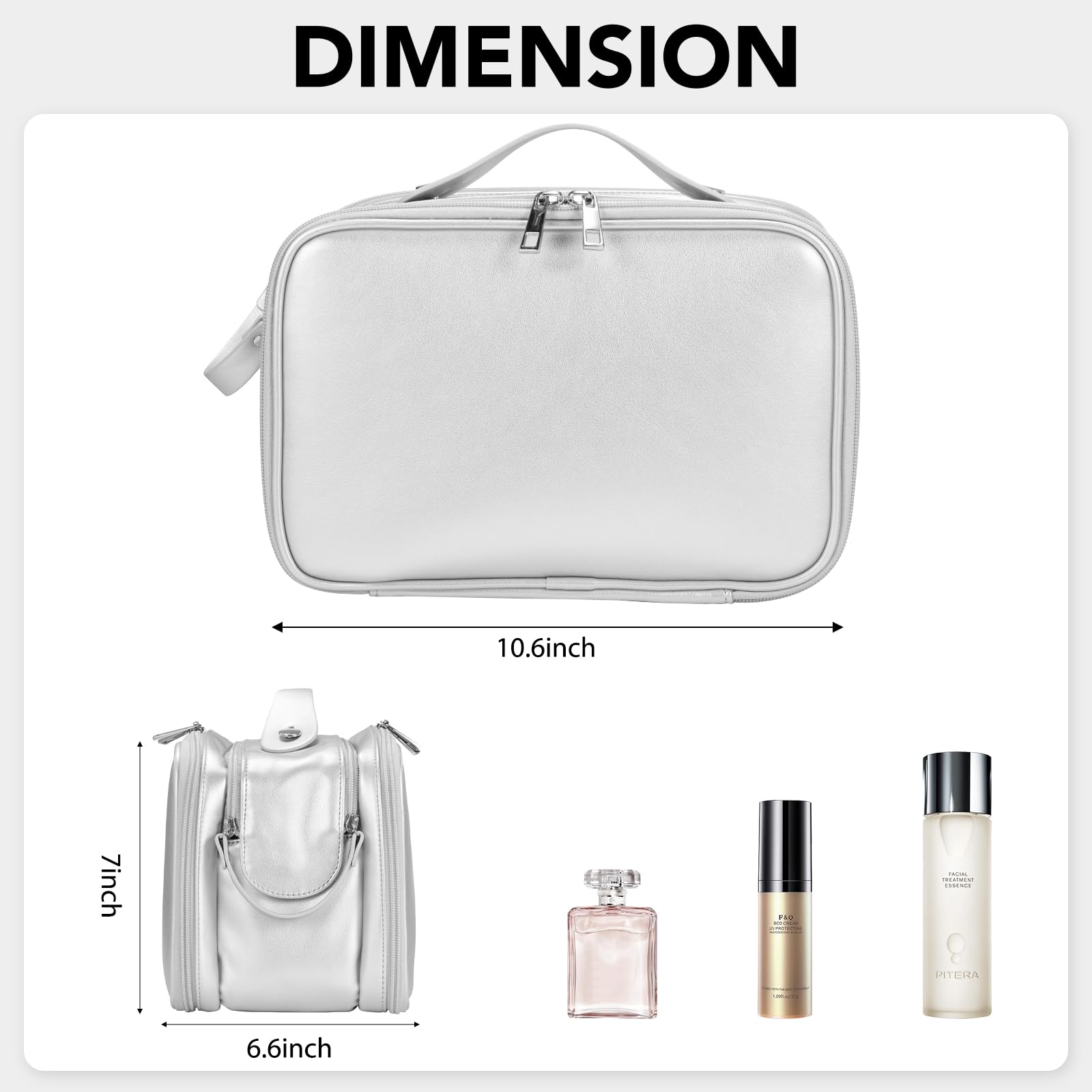 HauteHues Sac Maquillage Voyage poches intérieures multiples organisent tout