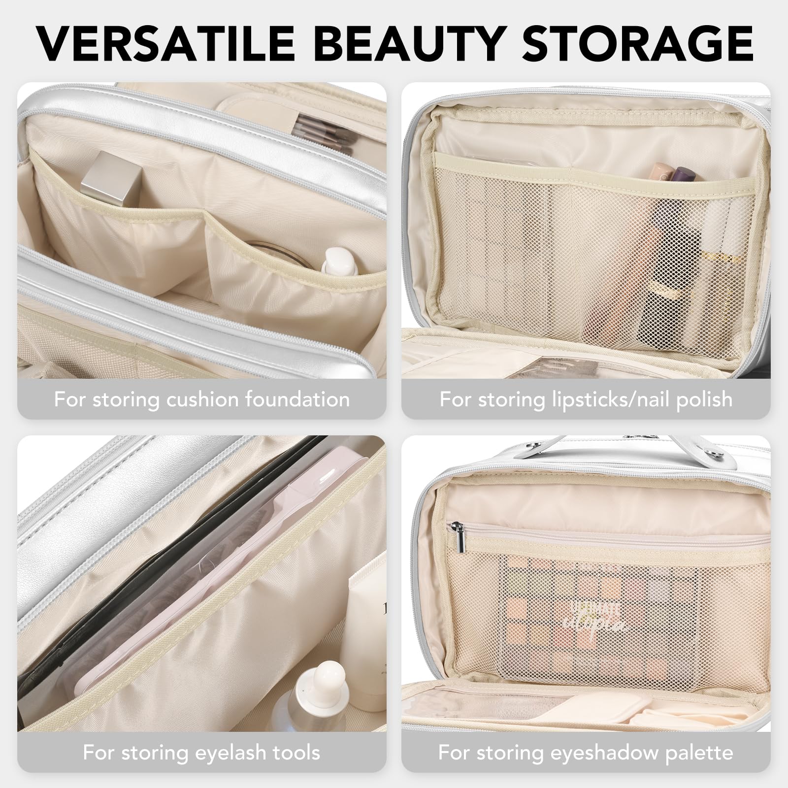 HauteHues Sac Maquillage Voyage poignée confortable pour transport facile