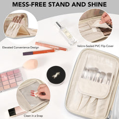 HauteHues Sac Maquillage Voyage support pinceaux vertical pratique
