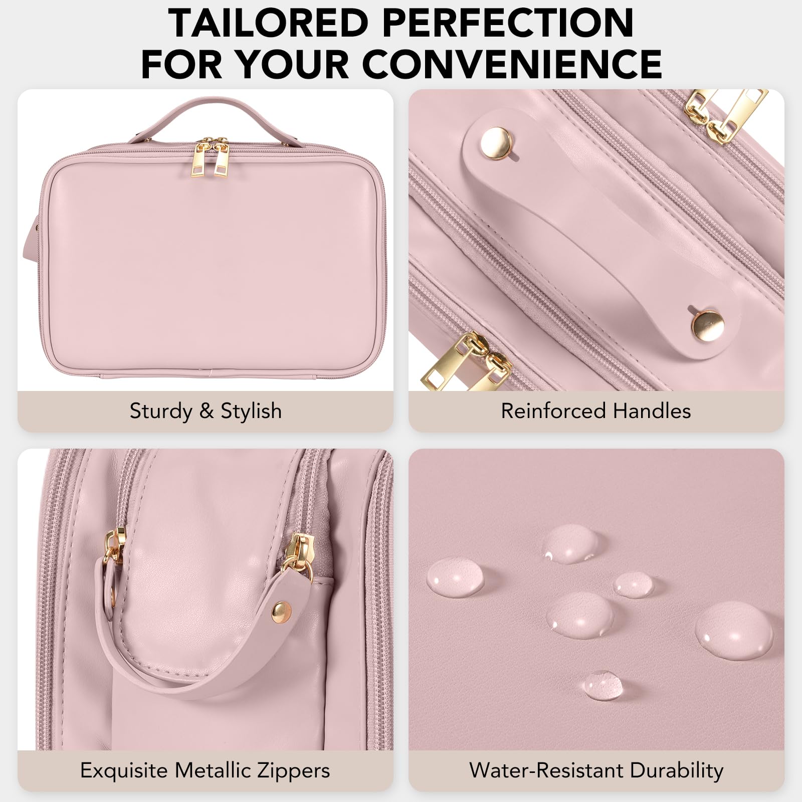 HauteHues Trousse voyage: usage polyvalent comme coiffeuse nomade et rangement quotidien.