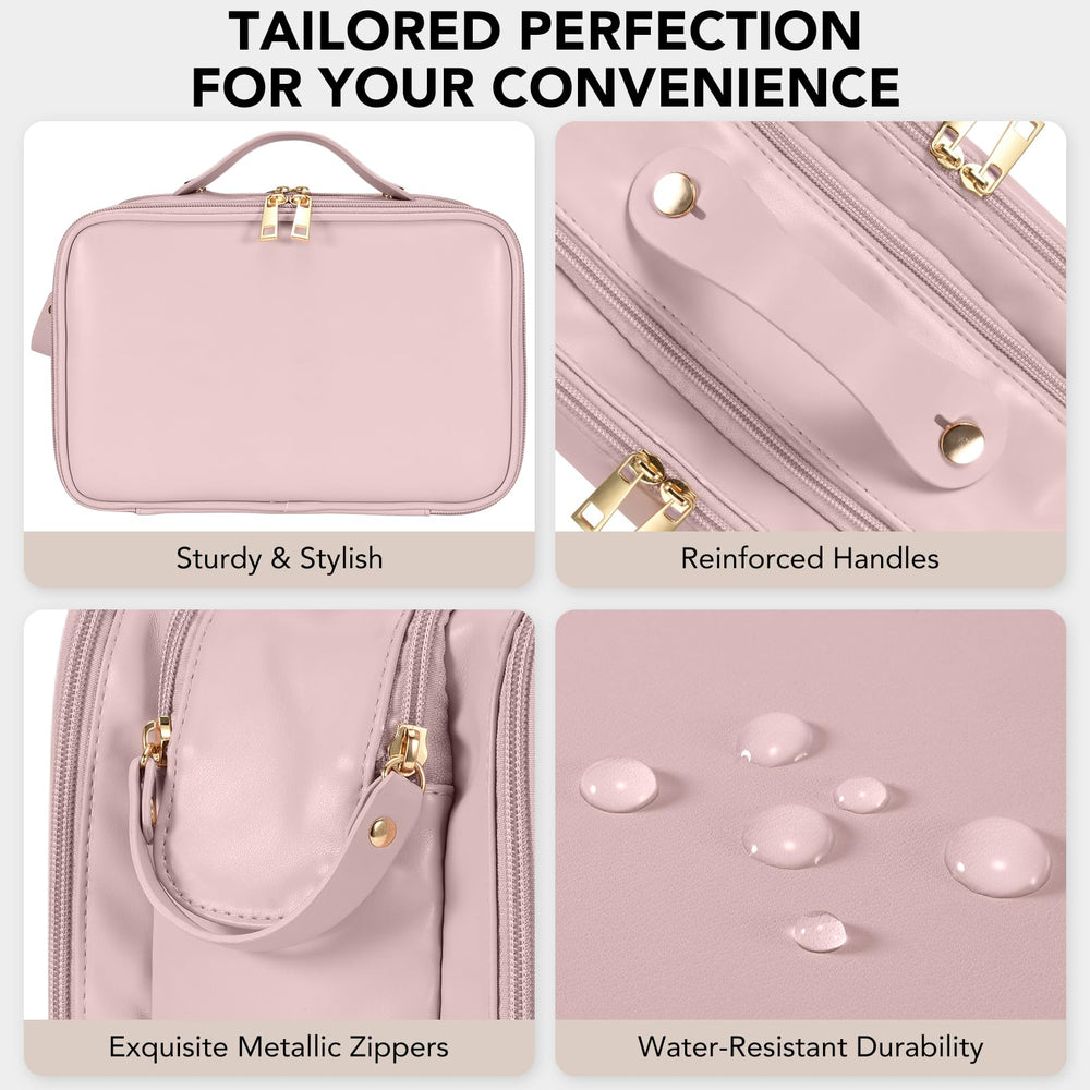 HauteHues Trousse voyage: usage polyvalent comme coiffeuse nomade et rangement quotidien.
