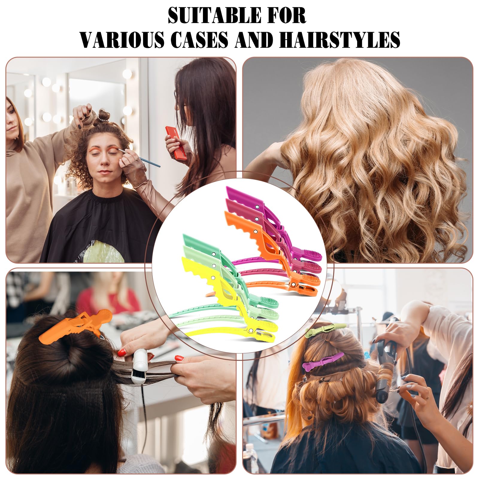 Variantes néon des pinces Havawish, parfaites pour une organisation colorée des cheveux.
