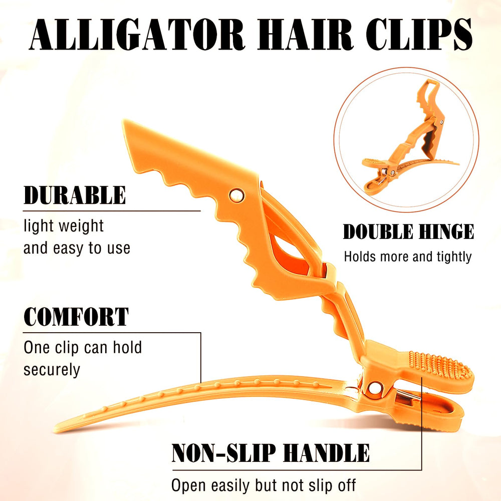 Pinces crocodile Havawish néon, maintien ferme sans glisser pendant le coiffage.