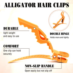 Pinces crocodile Havawish néon, maintien ferme sans glisser pendant le coiffage.