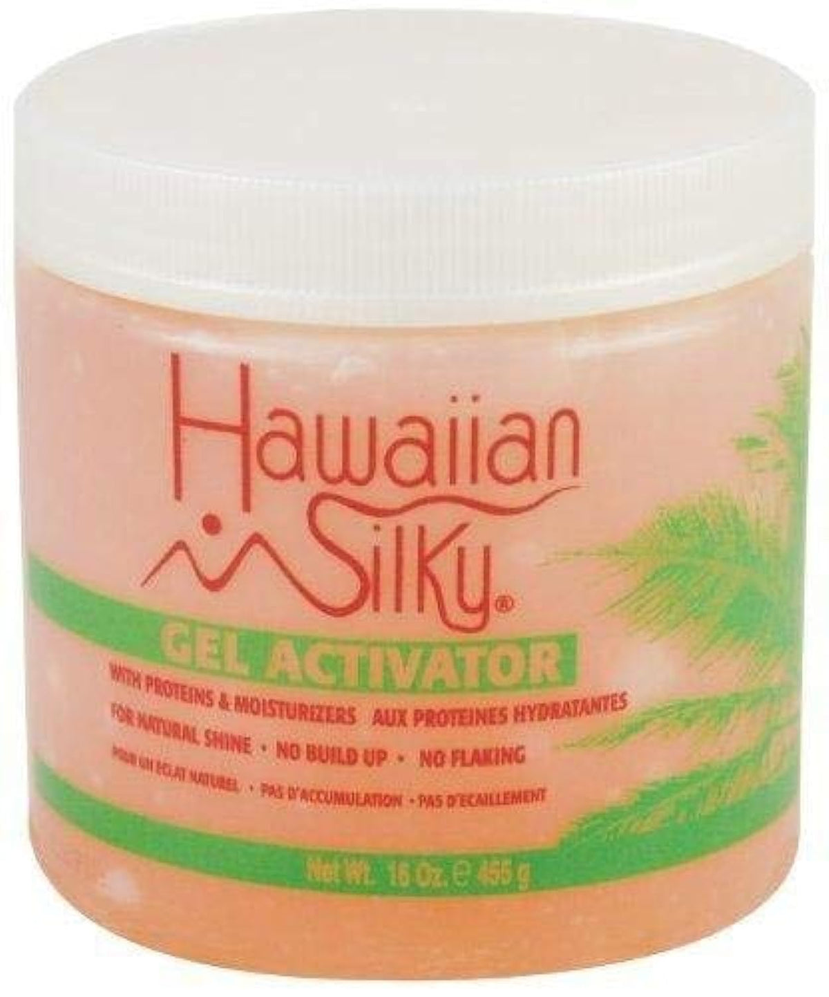 Hawaiian Silky activateur gel capillaire – bouteille rose pour cheveux hydratés et lisses