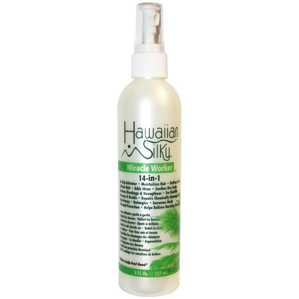 Hawaiian Silky bouteille 14-en-1 prête pour revitaliser les cheveux, sans gras