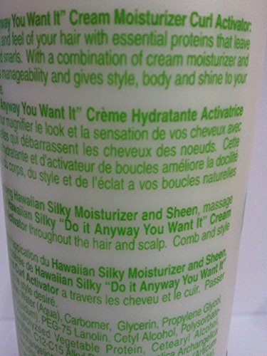 Hawaiian Silky Crème Activateur, application facile sur cheveux humides pour limiter les frisottis.