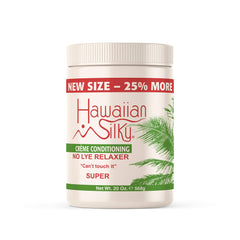 Hawaiian Silky Relaxateur sans soude, bouteille 20 onces, pour un lissage contrôlé.