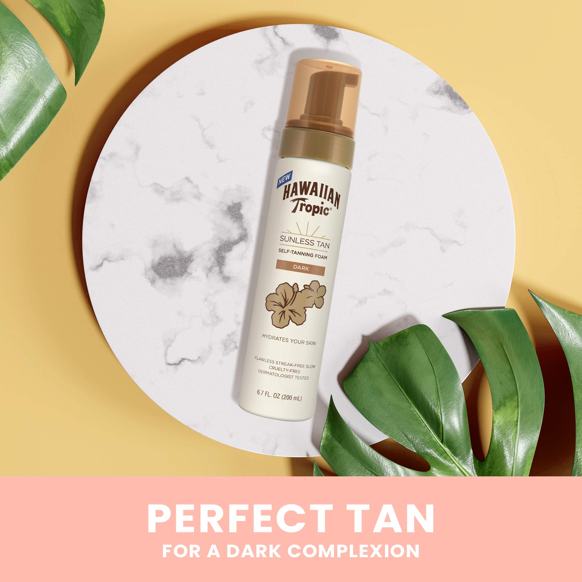 Application rapide de la mousse bronzante Hawaiian Tropic sur la peau