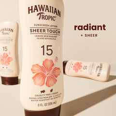 Texture légère et non grasse de Hawaiian Tropic Sheer Touch SPF 15.