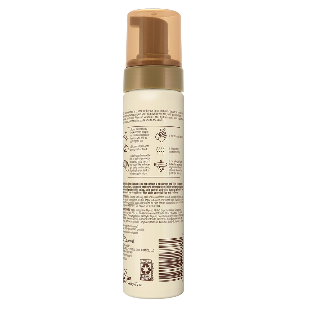 Autobronzant Light/Medium Hawaiian Tropic, séchage rapide et fini sans trace.