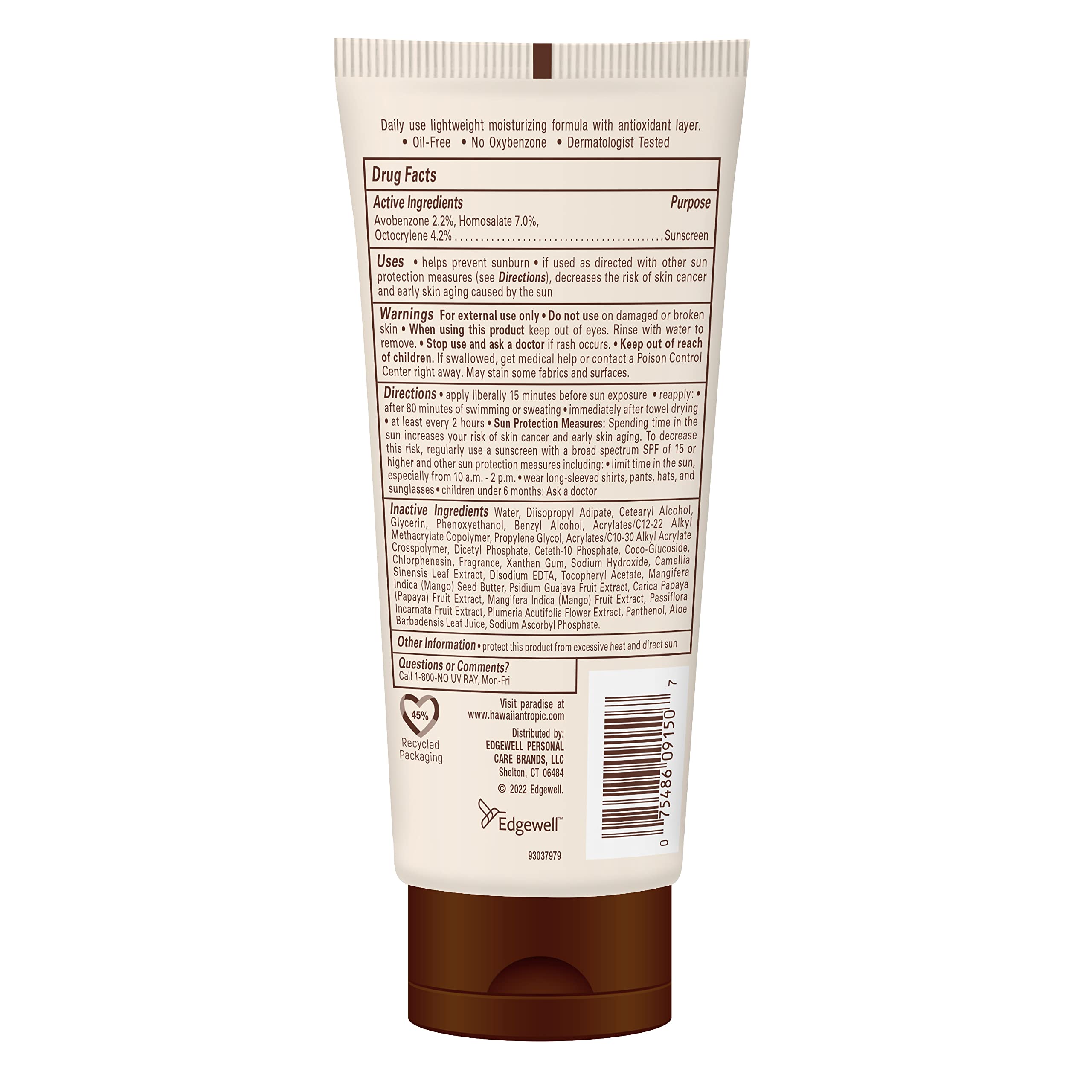 Hawaiian Tropic Skin Defense, senteur tropicale botanique.