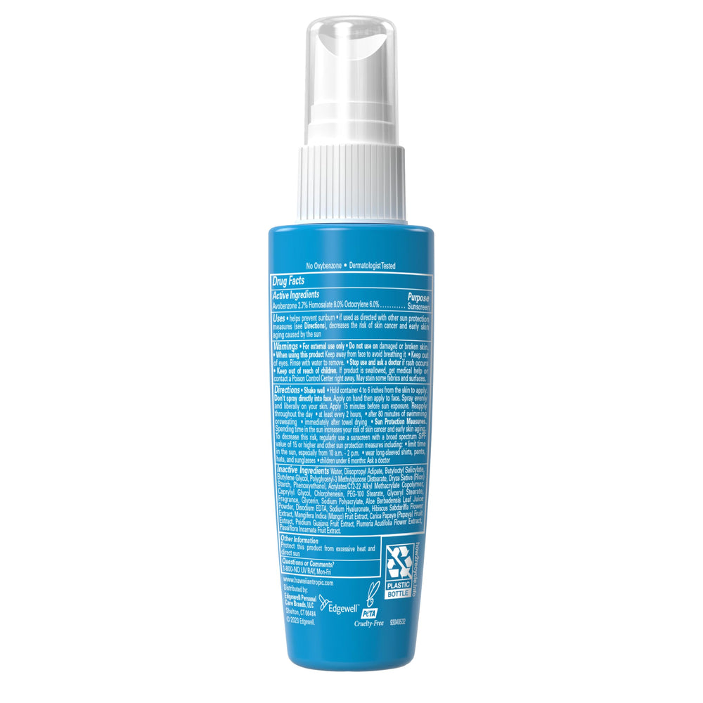 Hawaiian Tropic Water Mist visage : application rapide pour peau fraîche.