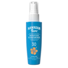 Hawaiian Tropic Water Mist visage : bouteille portable et hydratation légère SPF 30.