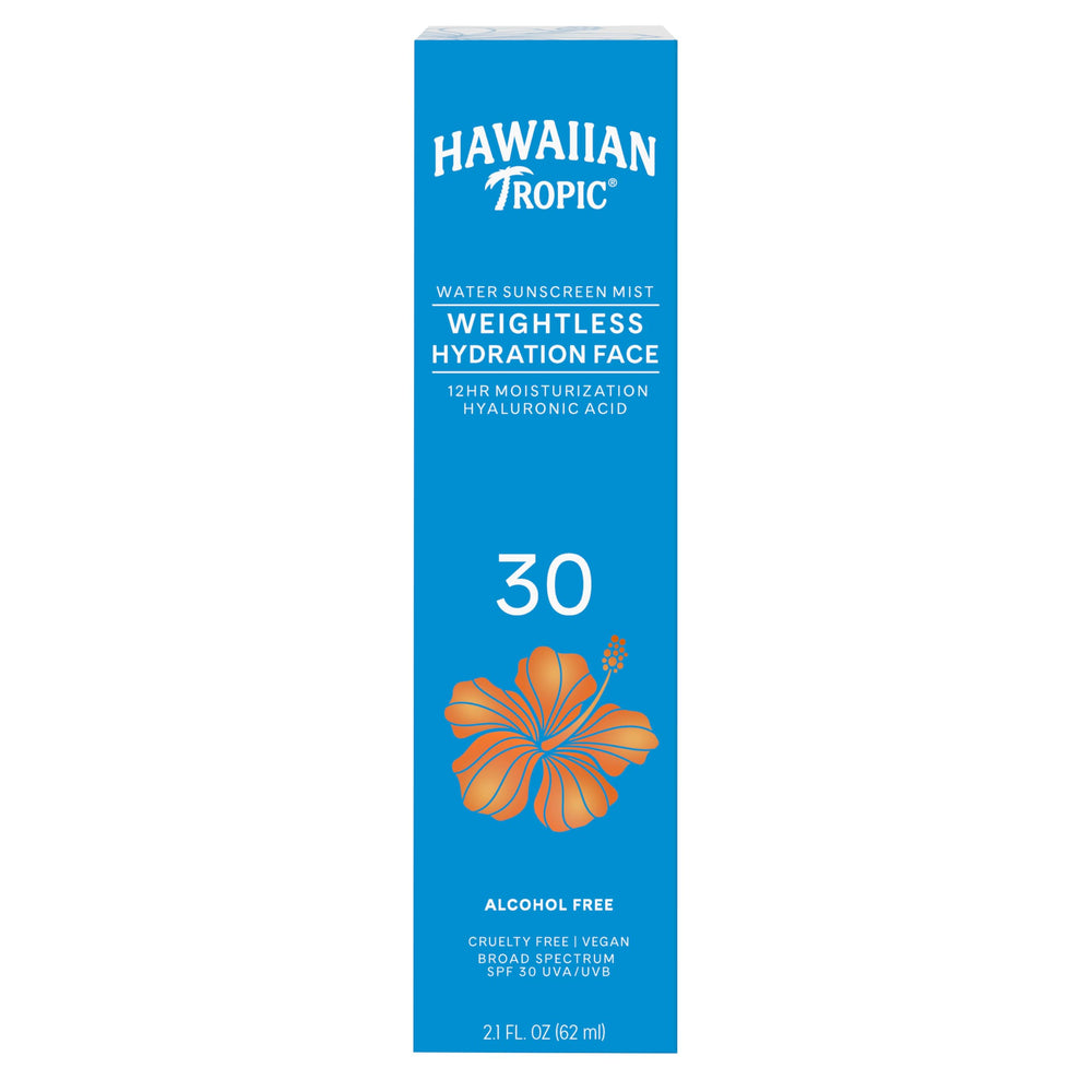 Hawaiian Tropic Water Mist visage : résistance à l'eau jusqu'à 80 minutes.