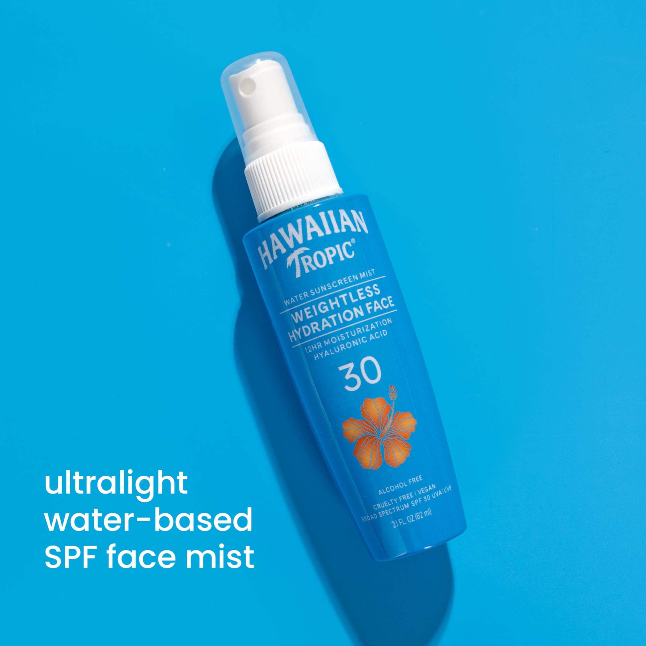 Hawaiian Tropic Water Mist visage : spray non gras pour tous les teints.