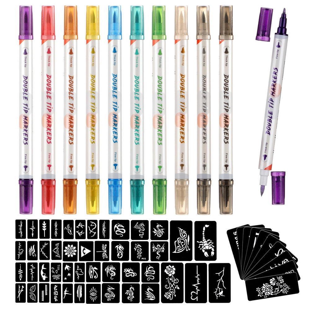 Marqueurs Hawink pour tatouage sur peau, kit complet prêt pour cosplay.
