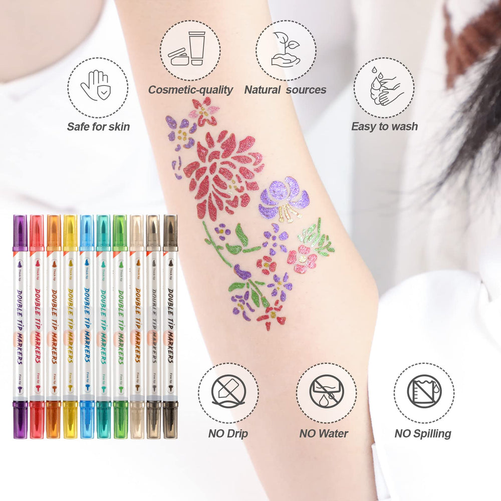 Séchage rapide Hawink, tatouage temporaire prêt à être admiré.