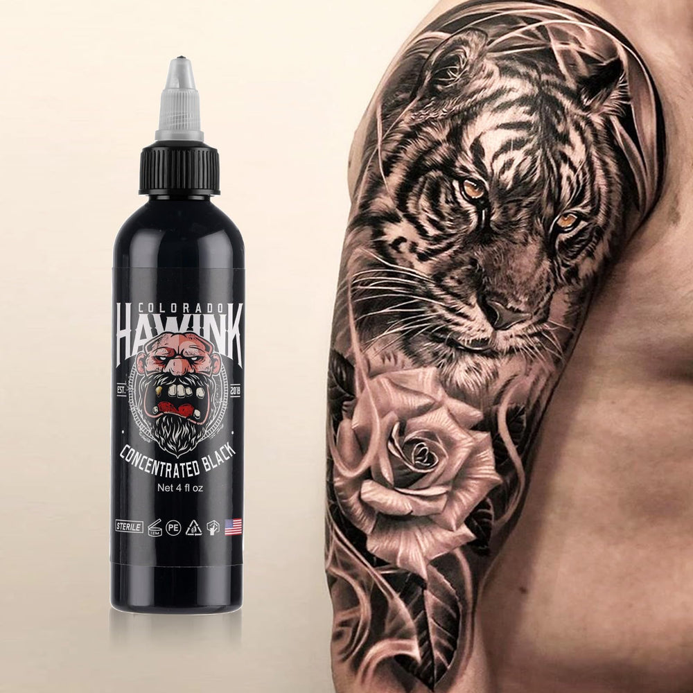 Hawink Tattoo Noir Application douce: pigment s applique facilement sur la peau.