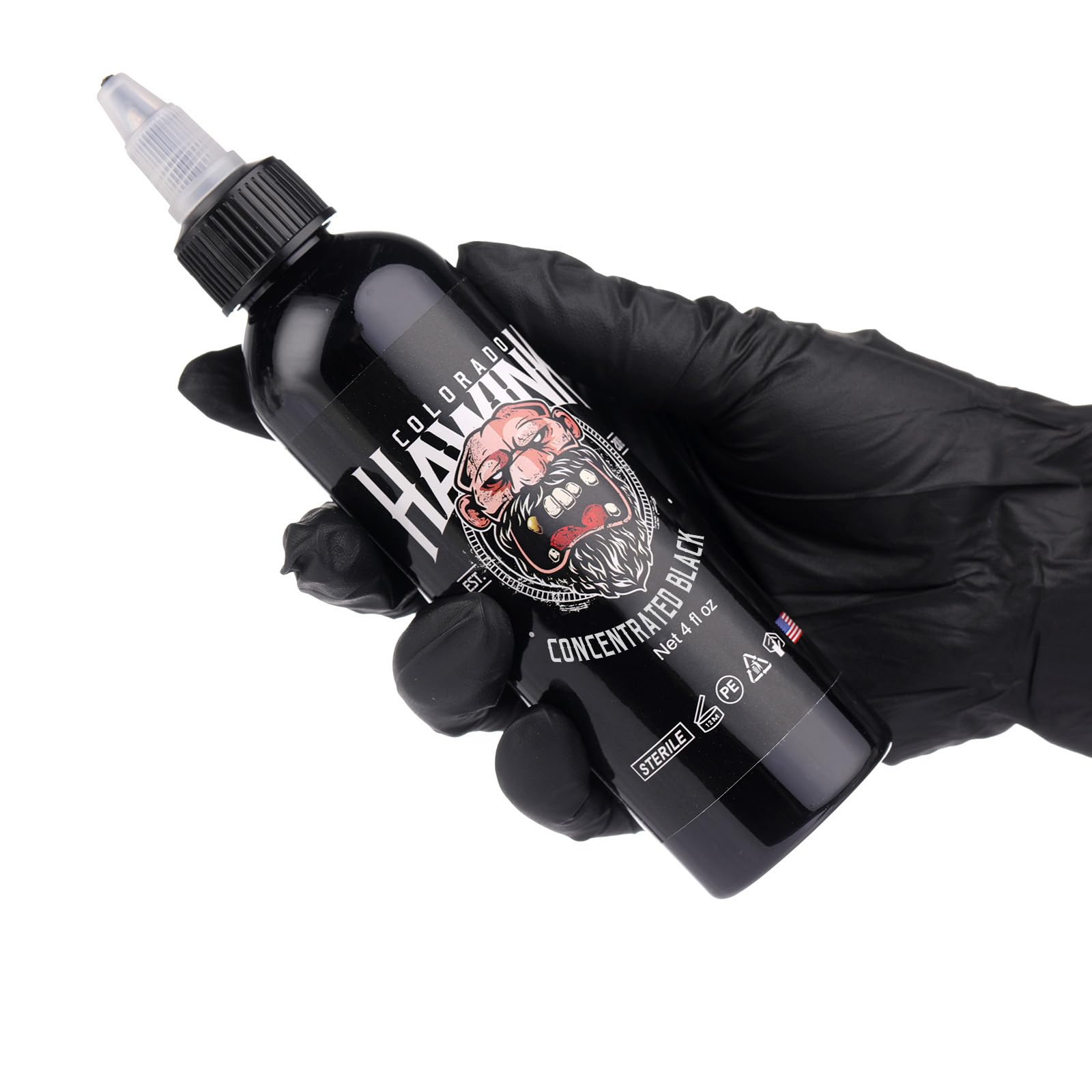 Hawink Tattoo Noir Sterilisation Gamma: garantit hygiene et preparation rapide.