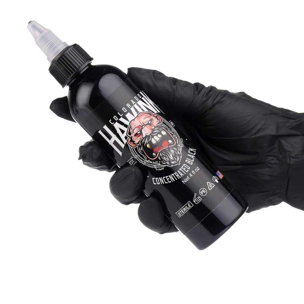Hawink Tattoo Noir Sterilisation Gamma: garantit hygiene et preparation rapide.