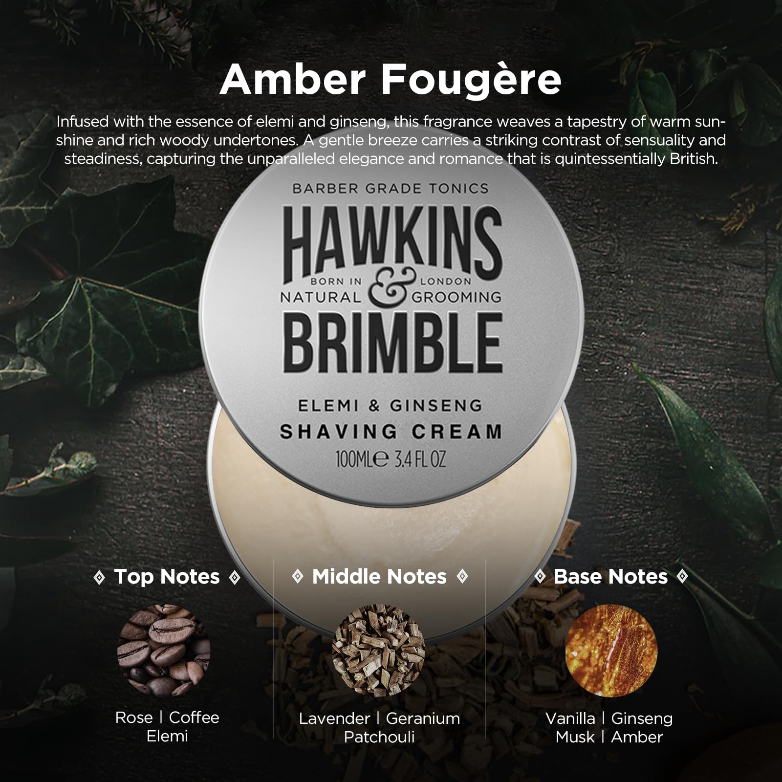 Hawkins & Brimble ingrédients naturels – composition naturelle et raffinée