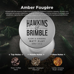 Hawkins & Brimble Matt Clay — restylage rapide sans résidu