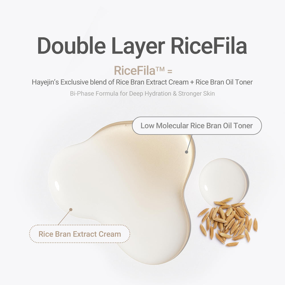 HAYEJIN RiceFila Toner — formulation légère avec huiles nourrissantes.