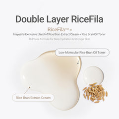 HAYEJIN RiceFila Toner — formulation légère avec huiles nourrissantes.
