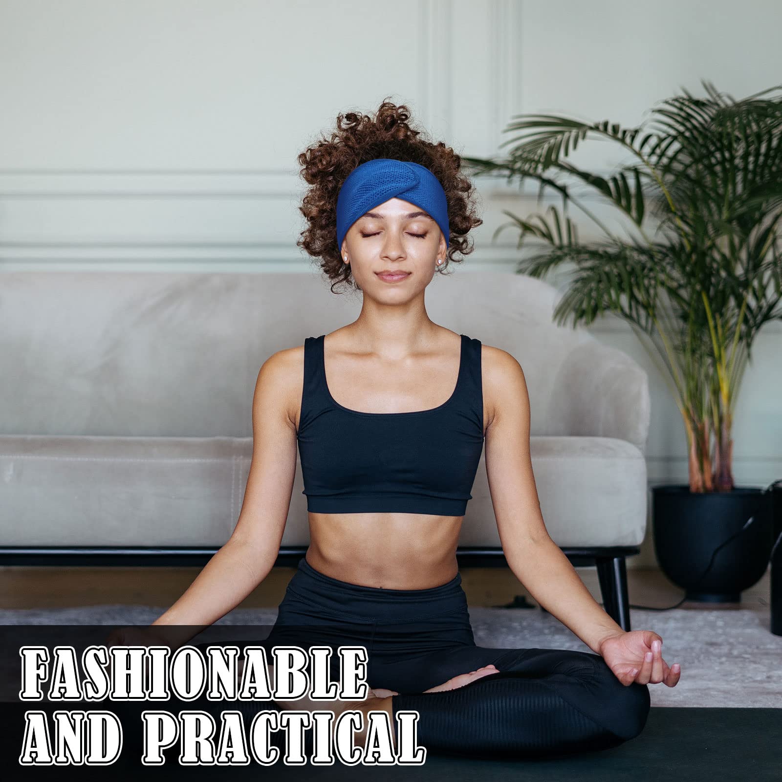 Bandeau Haysandy en maille polyvalent, adaptable à diverses activités.